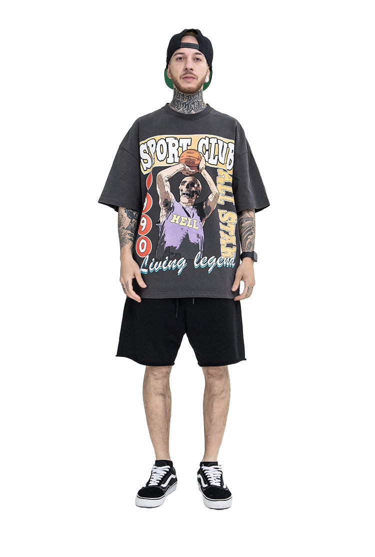 SKULL SPORTS PRINT TEE